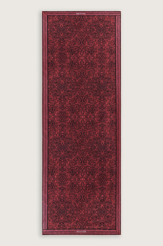 Kapı Desen Bordo Pamuk İpek Şal 70x210 - 2