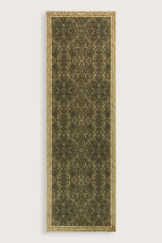 Kapı Desen Haki Pamuk İpek Şal 70x210 - 2