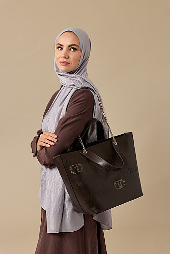 Kapsül Monogram Kahverengi Kol Çantası - 5