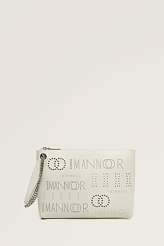 Kapsül Monogram Kemik Portföy Çanta - Imannoor