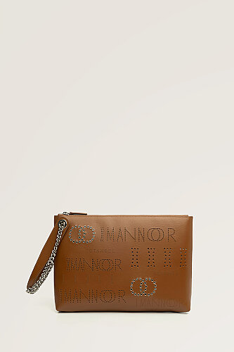 Kapsül Monogram Taba Portföy Çanta - Imannoor