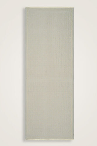 Karanfil Monogram Gri İpek Şal 70x200 - 2