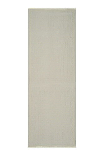 Karanfil Monogram Gri İpek Şal 70x200 - 2
