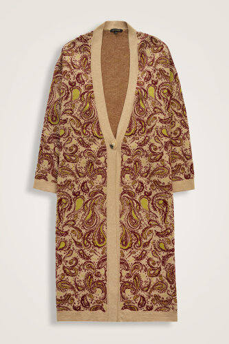 Kashmir Cream Knit Cardigan - 1