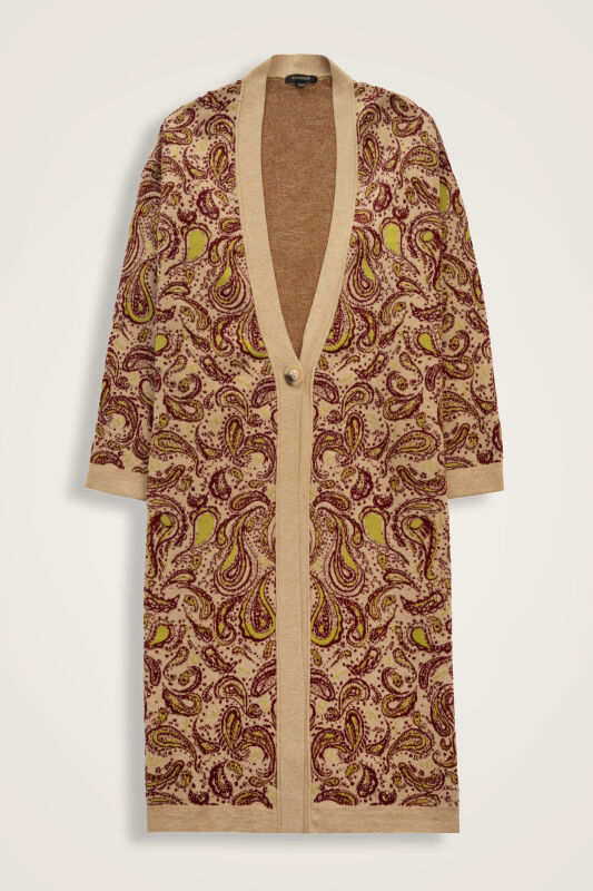 Kashmir Cream Knit Cardigan - 1