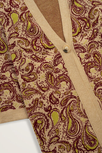 Kashmir Cream Knit Cardigan - 2