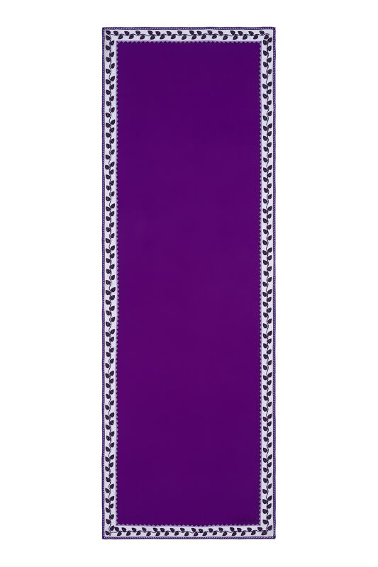 Kelebek Mor Krep İpek Kaftan Şalı 80x210 - 1