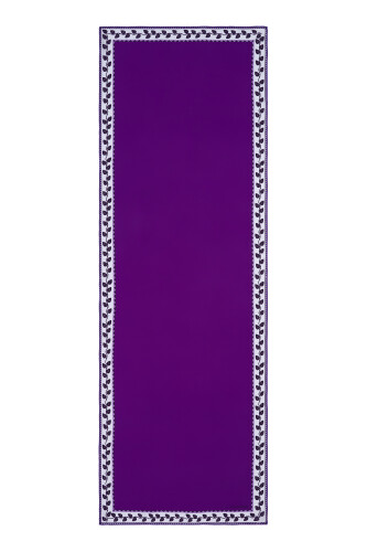 Kelebek Mor Krep İpek Kaftan Şalı 80x210 