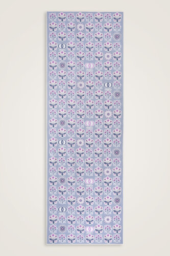 Kır Çiçeği Gri-Mürdüm Pamuk İpek Şal 70x210 - Imannoor (2)