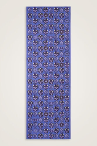 Kır Çiçeği Mor-Denim Pamuk İpek Şal 70x210 - Imannoor (2)