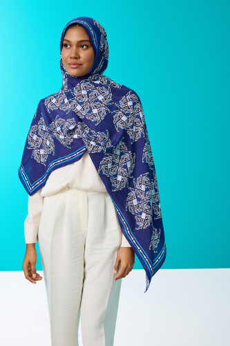 Kite Bright Flush Viscose Shawl Blue 