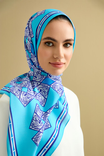 Kite Flosh Viscose Shawl Blue - 5