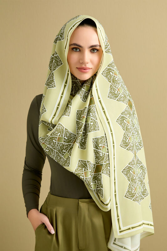 Kite Flosh Viscose Shawl Green - 1