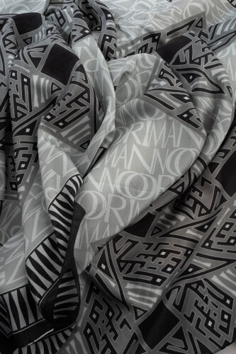 Kite Gray Cotton Silk Shawl - 4