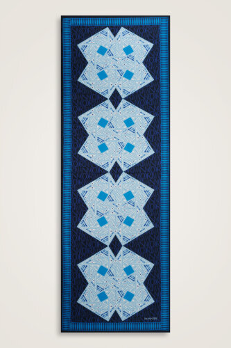 Kite Navy Blue Cotton Silk Shawl - Imannoor (1)