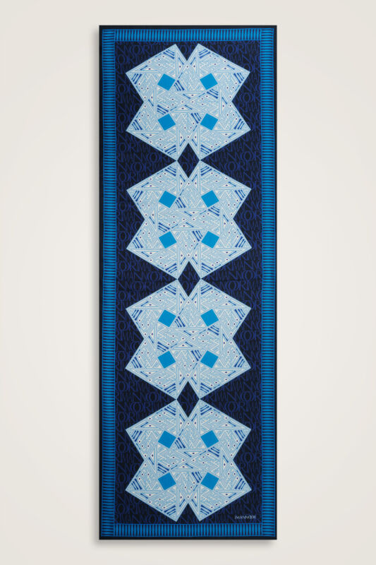 Kite Navy Blue Cotton Silk Shawl - 2