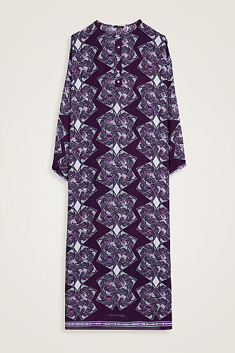 Kite Plum Patterned Viscose Dress 