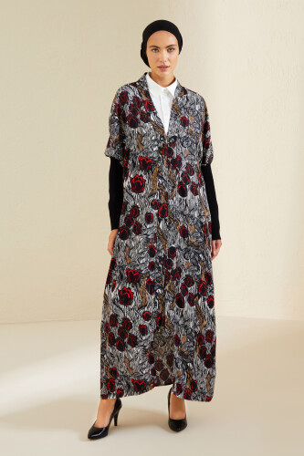 Knitted Sleeve Kimono Black - 8