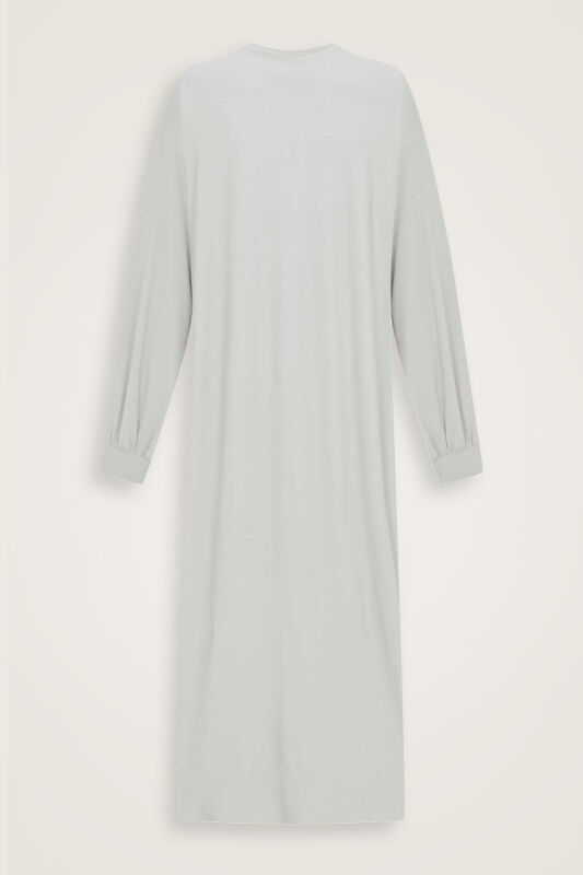  Kol Ağzı Ribana Açık Taş Penye Elbise - 2