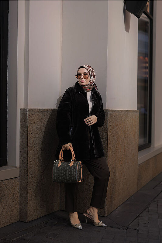 Koyu Kahve Gömlek Kaban - 3