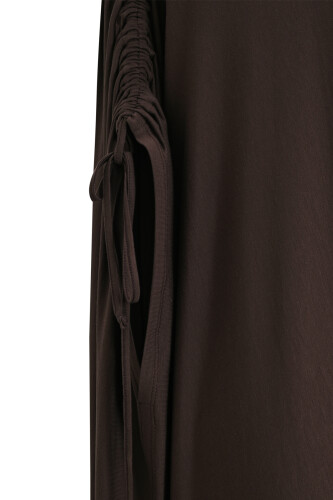 Koyu Kahve Penye Abaya - 3