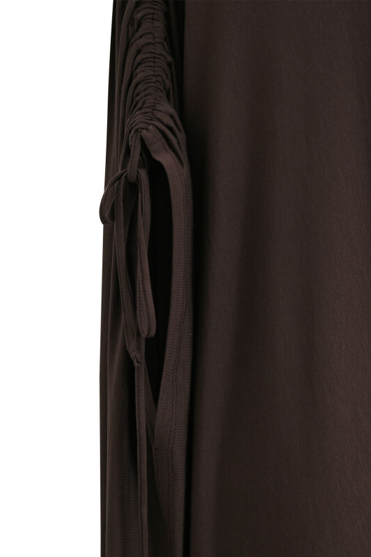 Koyu Kahve Penye Abaya - 3