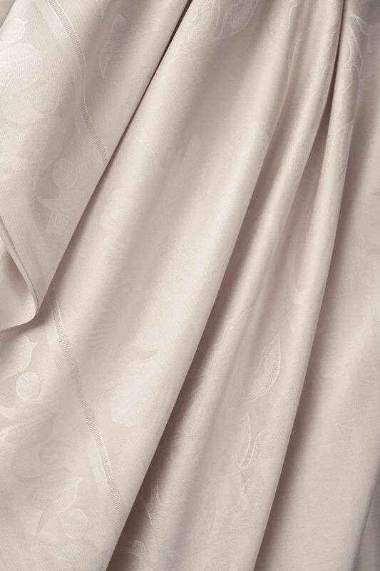 Kufi Açık Pudra Jakar İpek Şal 70x200 - 2