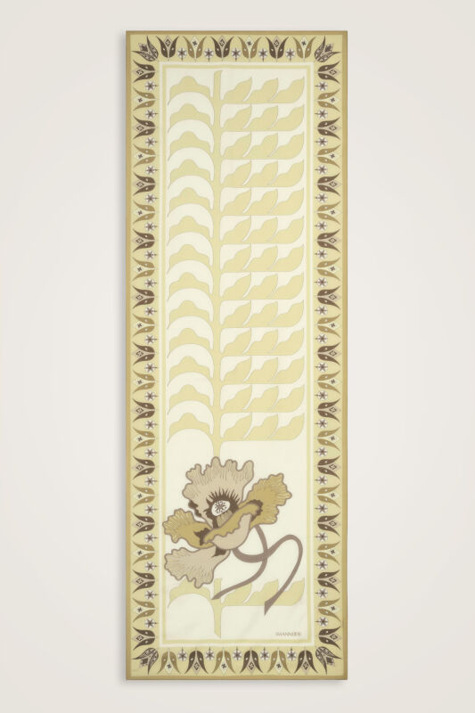 Kufi Arpa Floş Pamuk Şal 70x210 - 1