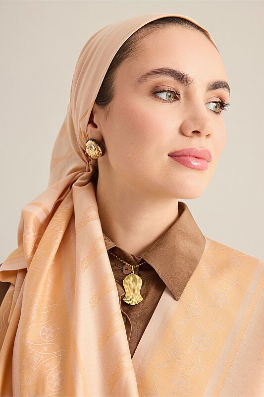 Kufi Kavun İçi Modal İpek Şal 70x200 - 5