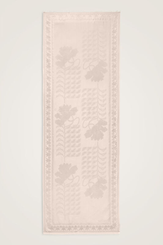 Kufi Light Powder Jacquard Silk Shawl - 1