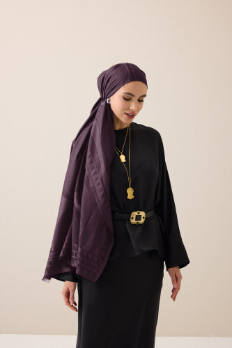 Kufi Melon-Shaped Modal Silk Scarf 