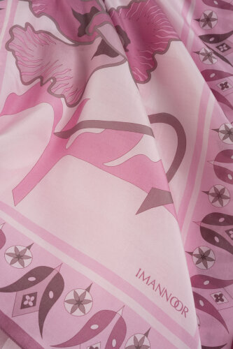 Kufi Pembe Floş Pamuk Şal 70x210 - Imannoor (2)