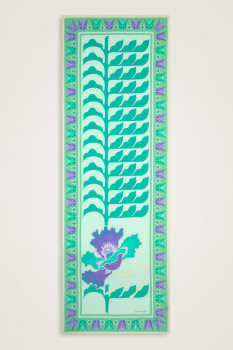 Kufi Turkuaz Floş Pamuk Şal 70x210 - Imannoor (1)