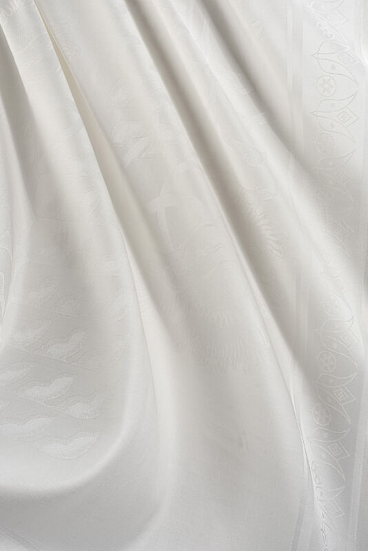 Kufi White Modal Silk Scarf - 5