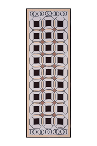 Kündekari Kahverengi Floş Viskon Şal 70x200 - 1