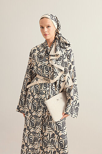 Kürk Koyu Beyaz Portföy Çanta - Imannoor (3)