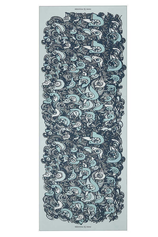 Kuşlar Mavi Krep İpek Şal 80x200 - 1