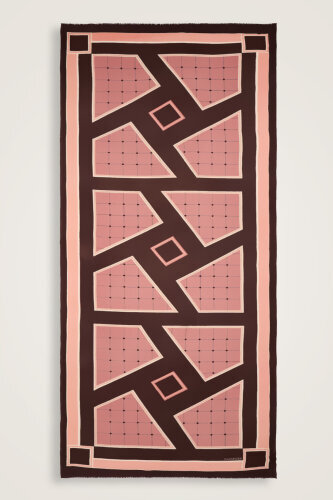 Labirent Kare Vizon Yün Şal 70x210 - Imannoor (2)