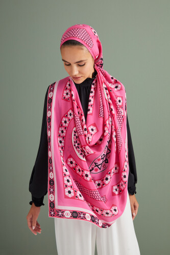 Labyrinth Silk Shawl Pink 