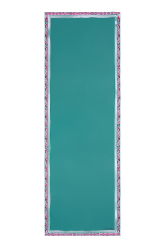 Labyrinth Ivy Silk Shawl Turquoise - 1