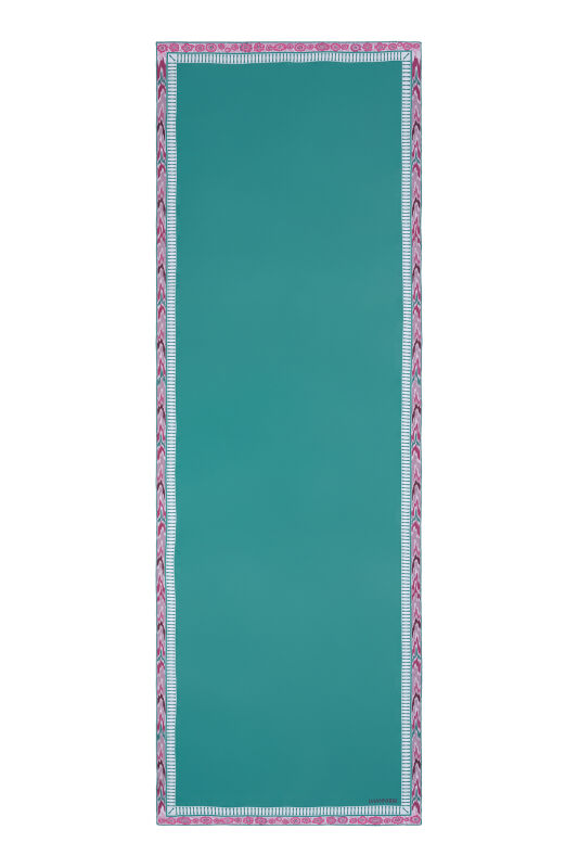 Labyrinth Ivy Silk Shawl Turquoise - 1