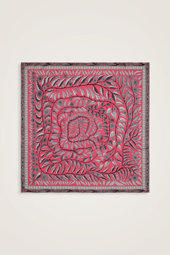 Labyrinth Ivy Twill Silk Scarf Powder-Pink - 2