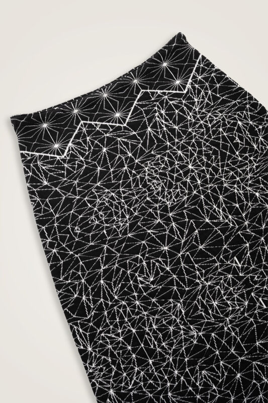 Lace Black Knit Skirt - 2