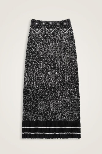Lace Black Knit Skirt - Imannoor