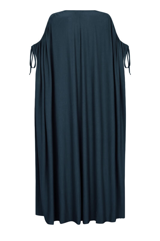 Lacivert Penye Abaya - 2