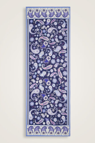 Lahor Lacivert Yün Şal 70x210 - 1
