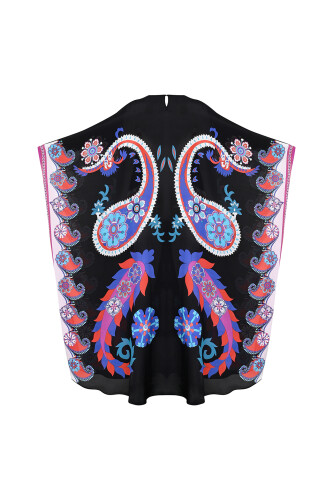 Lahor Siyah İpek Kaftan - 2