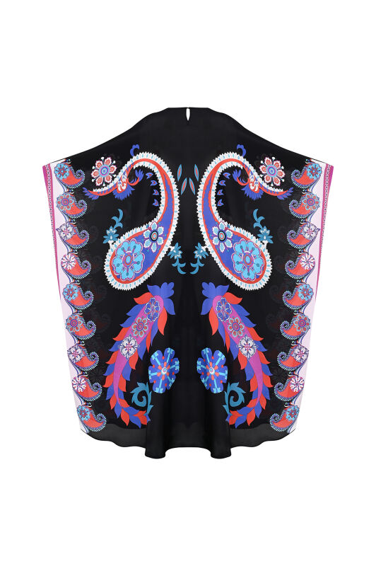 Lahor Siyah İpek Kaftan - 2