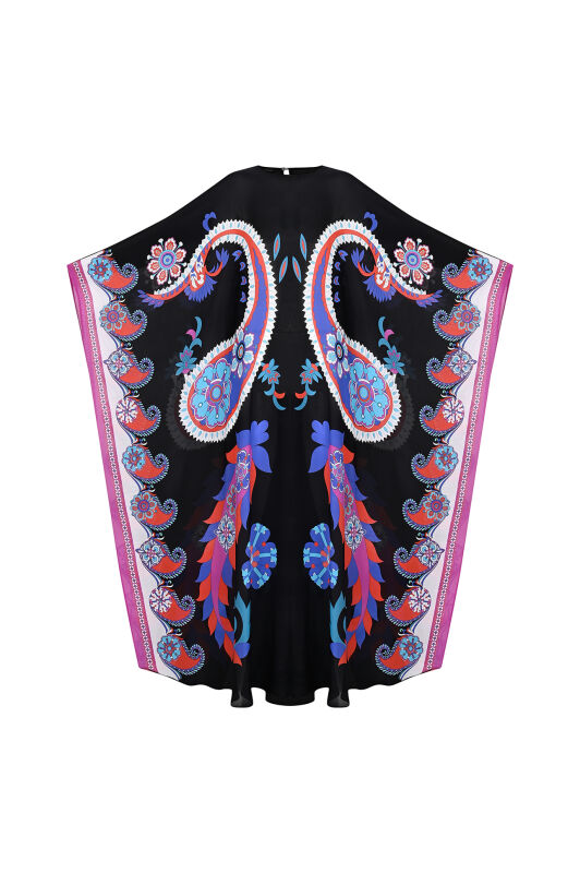 Lahor Siyah İpek Kaftan - 1