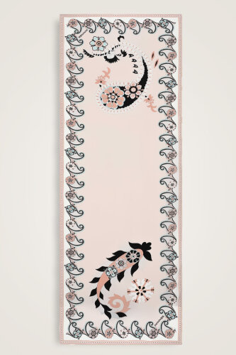 Lahore Beige Crepe Silk Kaftan Shawl 